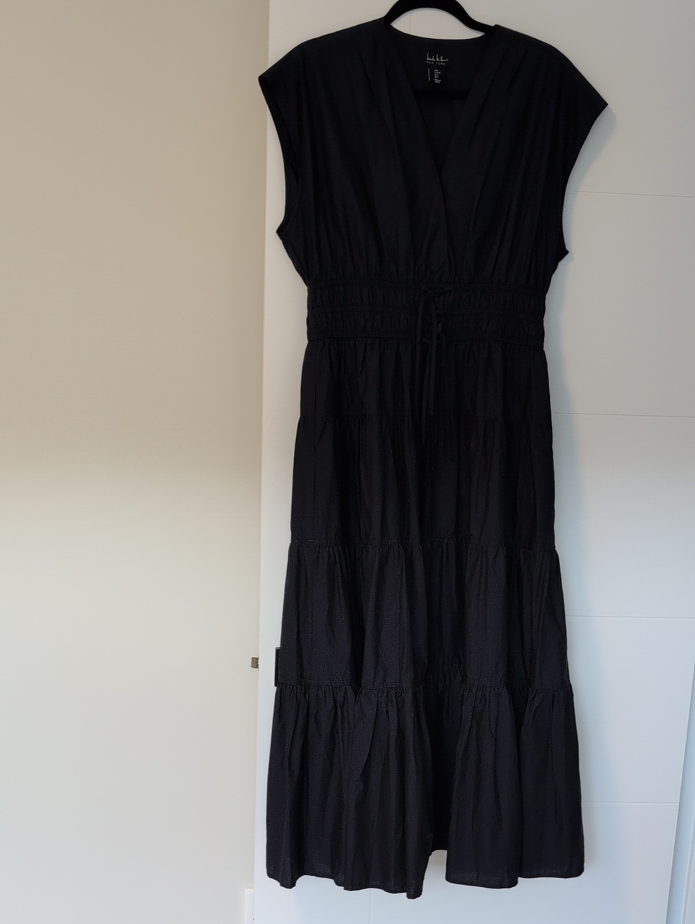 Nicole Miller Dark Navy V-Neck Maxi Dress